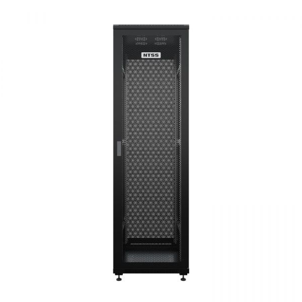 Шкаф напольный универсальный серверный NTSS R 47U 800х1000мм, 4 профиля 19, двери перфорированная и перфорированная двухстворчатая, боковые стенки съе