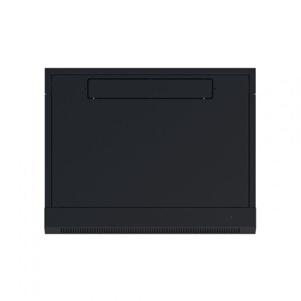 Шкаф настенный телекоммуникационный NTSS W 15U 600х450х770мм, 2 профиля 19, дверь сплошная металл, боковые стенки съемные, разобранный, черный RAL 900