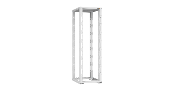 Монтажная стойка NIKOMAX двухрамная с разборной рамой 19", 42U, Ш600xВ1995xГ800мм, с крышей, в разобранном виде, серый