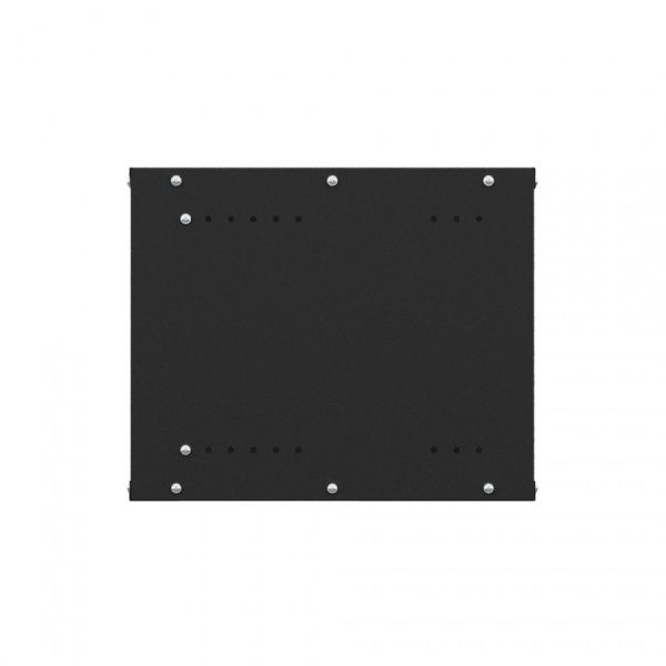 Шкаф настенный телекоммуникационный NTSS LIME 6U 550х600х370мм, 2 профиля 19, дверь стеклянная, боковые стенки несъемные, разобранный, черный RAL 9005