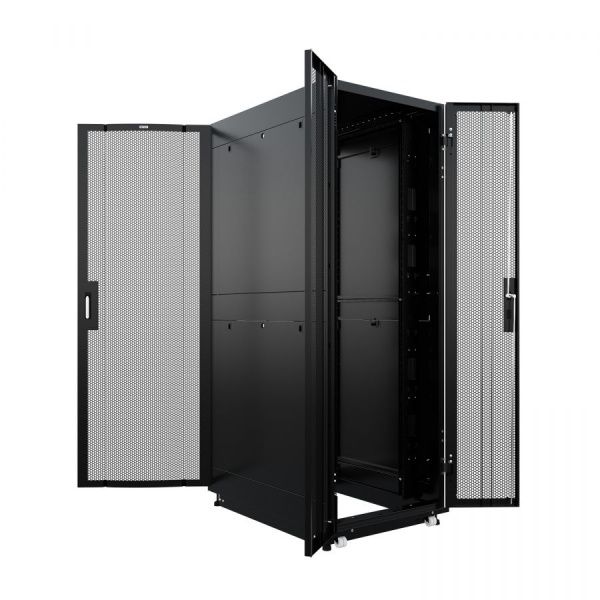 Шкаф напольный для ЦОД серверный NTSS ПРОЦОД PCM 48U 800х1200мм, 4 профиля 19, двойные боковые стенки, панель потолка с вводами, без панели пола, двер