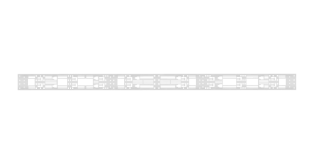 Лоток Zero-Unit NIKOMAX для крепления аксессуаров с крепежом, 47U серый.