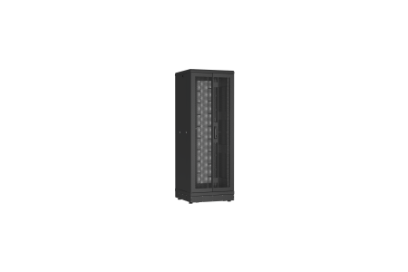 Напольный шкаф NIKOMAX серии TFR-R2 19", 33U,  двустворчатые перфорированные двери, металлические стенки, Ш600хВ1702хГ600мм, в разобранном виде, черный