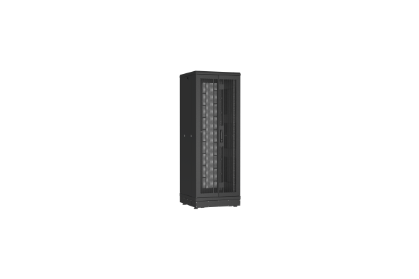 Напольный шкаф NIKOMAX серии TFR-R2 19", 33U,  двустворчатые перфорированные двери, металлические стенки, Ш600хВ1702хГ600мм, в разобранном виде, черный