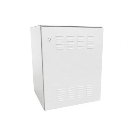 Шкаф настенный климатический NTSS WT 18U (ШхВхГ) 600x970x350 мм, 4 профиля 19, с обогревом 150W и вентиляцией, IP55, серый RAL 7035
