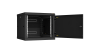 Настенный разборный шкаф NIKOMAX 19", 9U, металлическая дверь, Ш600хВ503хГ600мм, 2 пары монтажных направляющих, черный