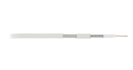 Кабель NETLAN коаксиальный, RG-11 (75 Ом), одножильный, CCS (омедненная сталь), поливинилхлорид, белый, 305м - гарантия 1 год