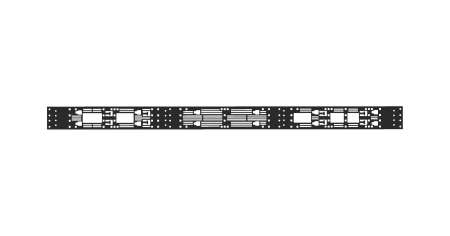 Лоток Zero-Unit NIKOMAX для крепления аксессуаров с крепежом, 42U черный.