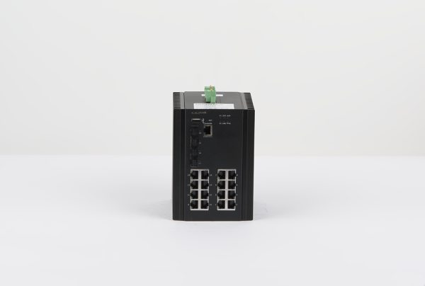 Управляемый промышленный L3 коммутатор NIKOMAX, 16*10/100/1000Мбит/с PoE (af/at), 4*1/2.5/10Гбит/с SFP+, Крепление на DIN-рейку, 2*ввода питания, питание 44-57В (блок питания 370Вт поставляется отдельно), -40С +70С.