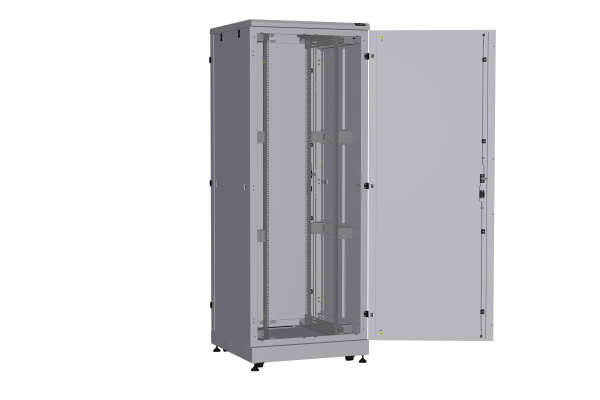Напольный шкаф NIKOMAX серии TFA-R 19", 42U, металлические двери, металлические стенки, Ш800хВ2114хГ800мм, в разобранном виде, серый