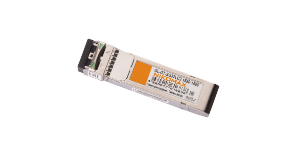 Модуль NIKOMAX SFP, 1.25 Гбит/с, Duplex, 2 ОВ, SM, 2xLC, Tx:1550/Rx:1550 нм, DDM, 32 дБ (до 120 км), -40 +85 °С