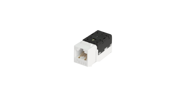 Модуль-вставка NIKOMAX типа Keystone, Кат.6а (Класс Eа), 500МГц, RJ45/8P8C, FT-TOOL/110/KRONE, T568A/B, неэкранированный, белый, гарантия: 5 лет расширенная / 25 лет системная