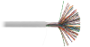 Кабель NETLAN U/UTP 50 пар, Кат.5 (Класс D), 100МГц, одножильный, BC (чистая медь), поливинилхлорид, серый, 305м - гарантия: 1 год
