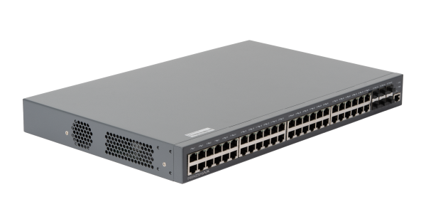 Управляемый коммутатор L3 Stack NIKOMAX 48 BASE-T 1000Mb/s портов, 6 10G SFP+, 1 Console. 1U 19", 220V