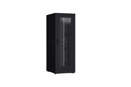 Напольный шкаф NIKOMAX серии TFR-R2 19", 33U, дверь со стеклом и металлическая, металлические стенки, Ш600хВ1702хГ800мм, в разобранном виде, черный