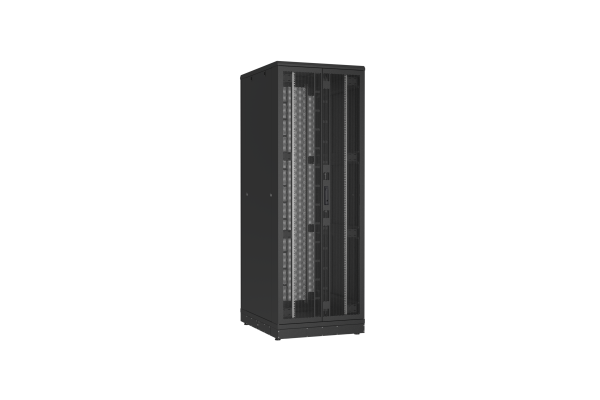 Напольный шкаф NIKOMAX серии TFR-R2 19", 47U, двустворчатые перфорированные двери, металлические стенки, Ш800хВ2232хГ1000мм, в разобранном виде, черный