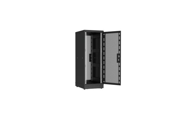 Напольный шкаф NIKOMAX серии TFR-R2 19", 33U, перфорированные двери, металлические стенки, Ш600хВ1702хГ800мм, в разобранном виде, черный