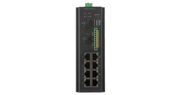 Управляемый промышленный L2+ коммутатор NIKOMAX, 8*10/100/1000Мбит/с PoE (af/at), 2*1/2.5Гбит/с SFP+, Крепление на DIN-рейку, 2*ввода питания, питание 44-57В (блок питания 240Вт поставляется отдельно), 1*цифровой вход, 1*цифровой выход (реле), 1*RS485, -4