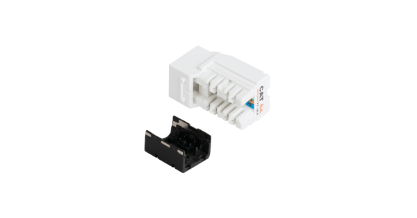 Модуль-вставка NIKOMAX типа Keystone, Кат.6а (Класс Eа), 500МГц, RJ45/8P8C, FT-TOOL/110/KRONE, T568A/B, неэкранированный, белый, гарантия: 5 лет расширенная / 25 лет системная