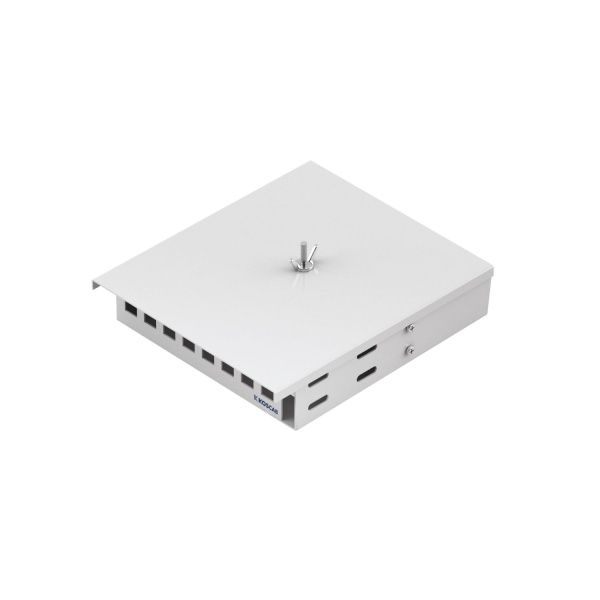 Кросс KOSCAB оптический настенный Микро, укомплектованный, 6 портов LC/UPC duplex, 62.5/125 мкм (сплошная панель, ложемент, пигтейлы, КДЗС, адаптеры) 