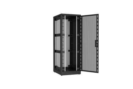 Напольный шкаф NIKOMAX серии TFR-R2 19", 47U, двери перфорированные, одностворчатая и двустворчатая, металлические стенки, Ш800хВ2232хГ1000мм, в разобранном виде, черный