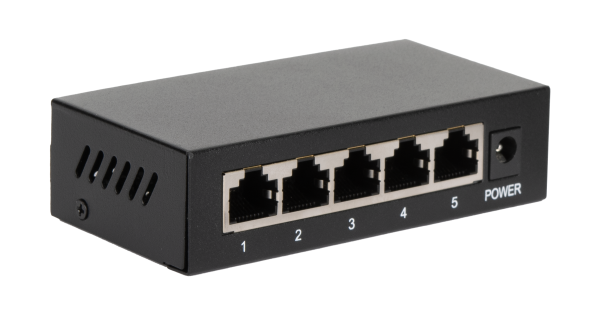 Коммутатор NETLAN, неуправляемый, 4*10/100/1000Мбит/с PoE (af/at), 1*10/100/1000Мбит/с RJ45, 1* DC52V/0.92A, PoE бюджет 48W