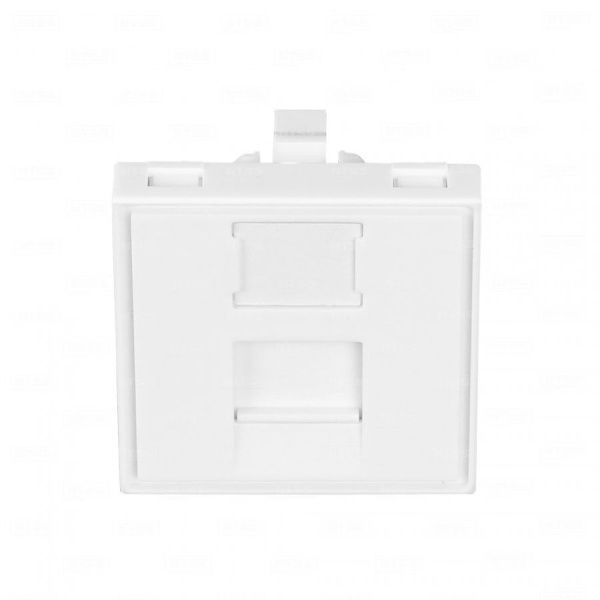 Лицевая панель NTSS PREMIUM для розеточных модулей типа Keystone 45x45 со шторкой