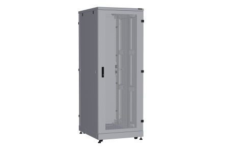 Напольный шкаф NIKOMAX серии TFA-R 19", 42U, перфорированная дверь и металлическая, металлические стенки, Ш800хВ2114хГ1000мм, в разобранном виде, серый