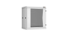Настенный разборный шкаф NIKOMAX 19", 12U, стеклянная дверь, Ш600хВ636хГ450мм, 2 пары монтажных направляющих, серый