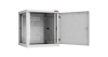 Настенный разборный шкаф NIKOMAX 19", 12U, металлическая дверь, Ш600хВ636хГ600мм, 2 пары монтажных направляющих, серый