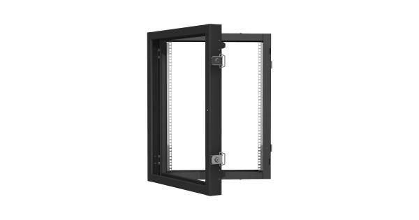 Пристенная поворотная секция NIKOMAX 19", 15U, Ш600хВ770хГ156мм, 1 пары L-образных монтажных направляющих, черный RAL 9005.