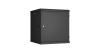 Настенный разборный шкаф NIKOMAX 19", 12U, металлическая дверь, Ш600хВ636хГ600мм, 2 пары монтажных направляющих, черный
