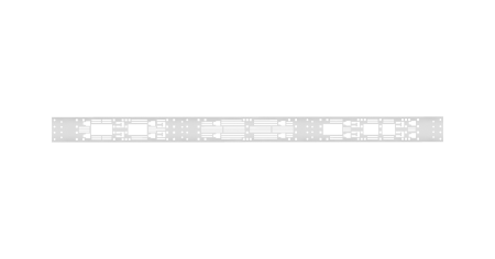 Лоток Zero-Unit NIKOMAX для крепления аксессуаров с крепежом, 42U серый.