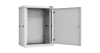 Настенный разборный шкаф NIKOMAX 19", 15U, металлическая дверь, Ш600хВ770хГ450мм, 2 пары монтажных направляющих, серый