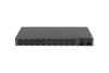 Блок  контролируемых электрических розеток NIKOMAX, 19", AT - ATS, Автоматическое переключение питания между вводными линиями, 10 розеток C13, макс. нагрузка 16 А, Счетчик электроэнергии кВт*ч, Удаленное управление через облако, 2 ввода питания,  2* шнур 