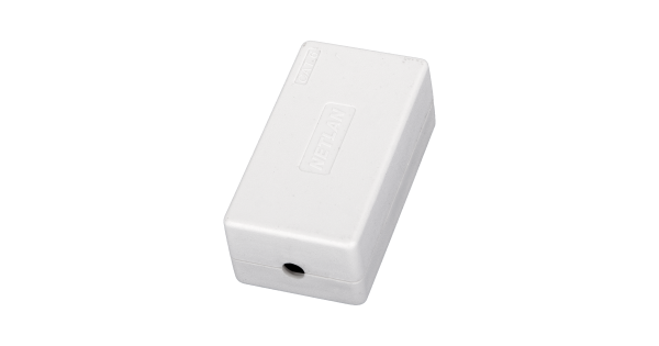 Кабельный соединитель NETLAN IDC-IDC, Кат.6 (Класс E), 250МГц, 110/KRONE, T568A/B, неэкранированный, белый, уп-ка 10шт.