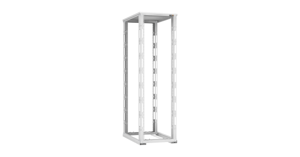 Монтажная стойка NIKOMAX двухрамная с разборной рамой 19", 42U, Ш600xВ1995xГ1000мм, с крышей, в разобранном виде, серый