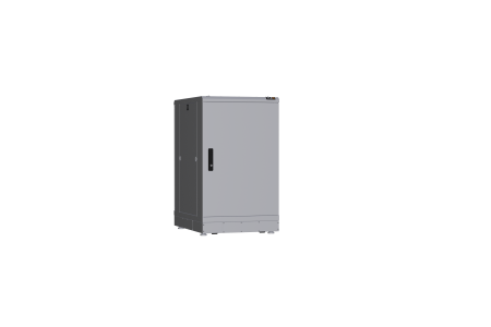 Напольный шкаф NIKOMAX серии TFR-R2 19", 18U,металлические двери, металлические стенки, Ш600хВ1007хГ800мм, в разобранном виде, серый