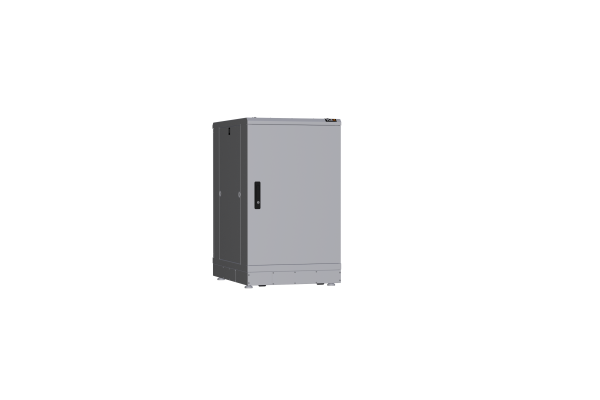 Напольный шкаф NIKOMAX серии TFR-R2 19", 18U,металлические двери, металлические стенки, Ш600хВ1007хГ800мм, в разобранном виде, серый