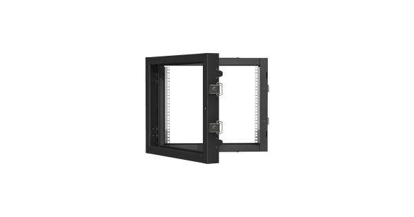 Пристенная поворотная секция NIKOMAX 19", 9U, Ш600хВ503хГ156мм, 1 пары L-образных монтажных направляющих, черный RAL 9005.
