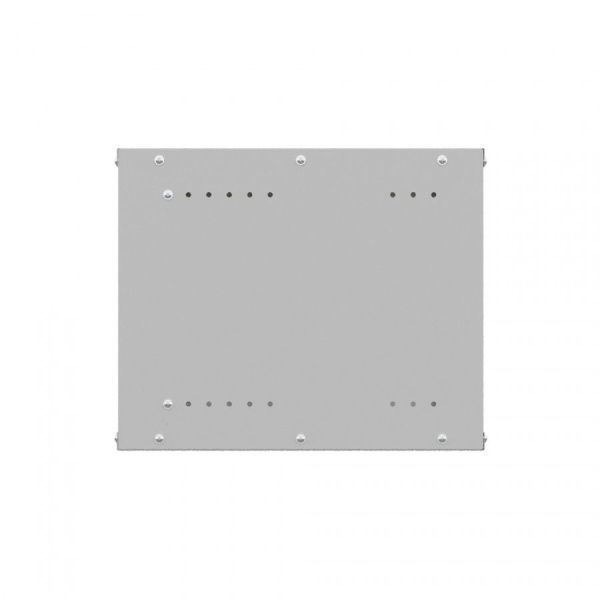 Шкаф настенный телекоммуникационный NTSS LIME 6U 550х350х370мм, 2 профиля 19, дверь стеклянная, боковые стенки несъемные, разобранный, серый RAL 7035