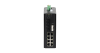 Управляемый промышленный L2+ коммутатор NIKOMAX, 8*10/100/1000Мбит/с PoE (af/at/BT) из которых 2 порта PoE BT, 4*1/2.5/10Гбит/с, 1 Канал Bypass (4*LC), Крепление на DIN-рейку, 2*ввода питания, питание 44-57В (блок питания 240Вт поставляется отдельно), -40