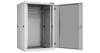 Настенный разборный шкаф NIKOMAX 19", 18U, стеклянная дверь, Ш600хВ904хГ600мм, 2 пары монтажных направляющих, серый