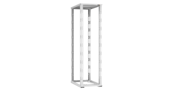 Монтажная стойка NIKOMAX двухрамная с разборной рамой 19", 47U, Ш600xВ2217xГ1000мм, с крышей, в разобранном виде, серый