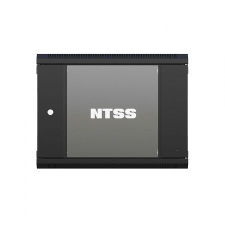 Шкаф настенный телекоммуникационный NTSS W 12U 600х450х635мм, 2 профиля 19, дверь стеклянная, боковые стенки съемные, задняя стенка, разобранный, черн