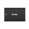 Шкаф настенный телекоммуникационный NTSS W 6U 600х450х370мм, 2 профиля 19, дверь сплошная металл, боковые стенки съемные, разобранный, черный RAL 9005