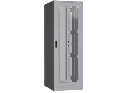 Напольный шкаф NIKOMAX серии TFR-R2 19", 47U, дверь со стеклом и металлическая, металлические стенки, Ш800хВ2232хГ1000мм, в разобранном виде, серый