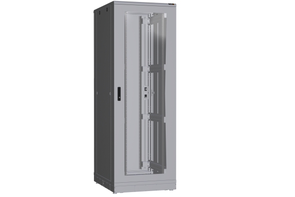 Напольный шкаф NIKOMAX серии TFR-R2 19", 47U, дверь со стеклом и металлическая, металлические стенки, Ш800хВ2232хГ1000мм, в разобранном виде, серый