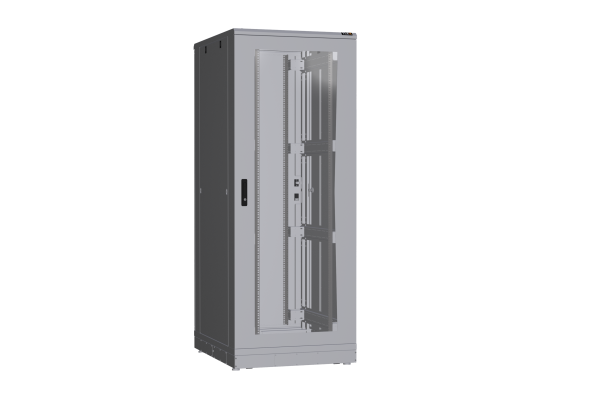 Напольный шкаф NIKOMAX серии TFR-R2 19", 42U, дверь со стеклом и металлическая, металлические стенки, Ш800хВ2010хГ1000мм, в разобранном виде, серый