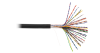Кабель NETLAN U/UTP 25 пар, Кат.5 (Класс D), 100МГц, одножильный, BC (чистая медь), полиэтилен, внешний, до -40C, черный, 305м - гарантия 1 год